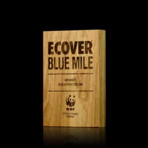 Blue Mile Engraved Wood Award