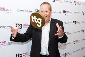 Derek Jones with the TTG Travel Award