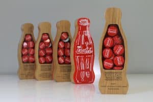 Personalised Wooden Trophy for Coca Cola