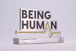 Profiled Trophy for the Being Human Awards
